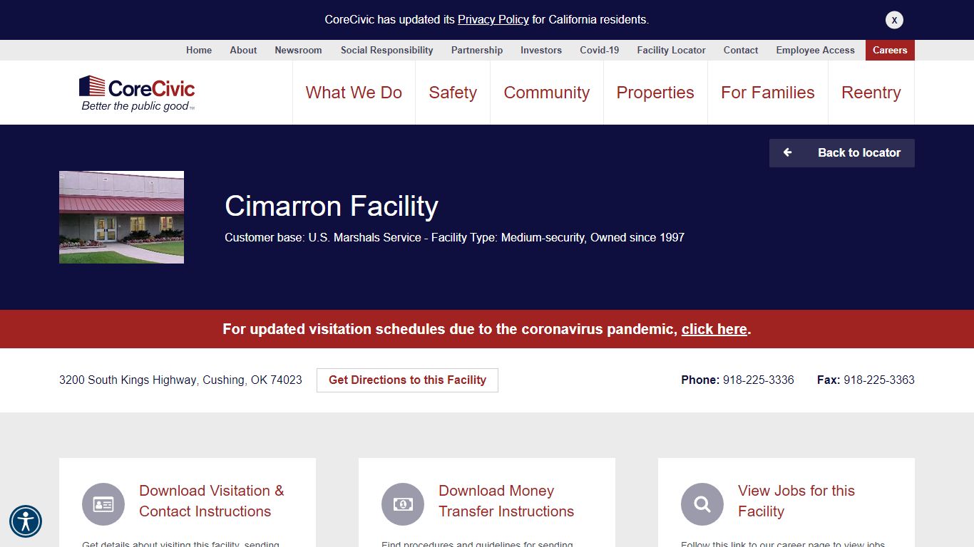 Cimarron Facility - CoreCivic